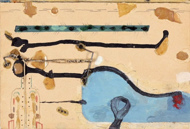 Auf diesem Bild ist das folgende Kunstwerk zu sehen: Carl Buchheister. „Komposition Rufu“. 1962.