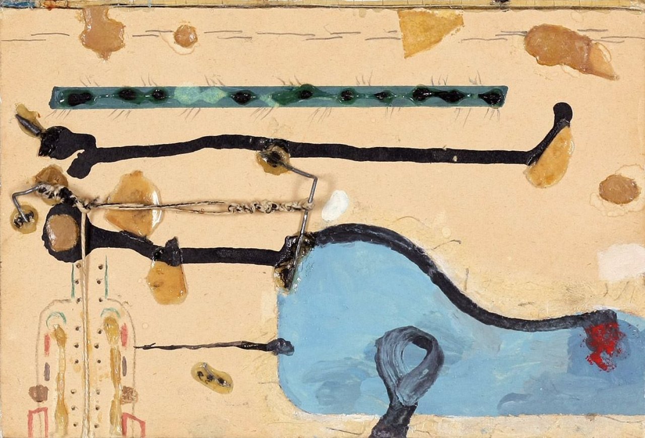 Auf diesem Bild ist das folgende Kunstwerk zu sehen: Carl Buchheister. „Komposition Rufu“. 1962.