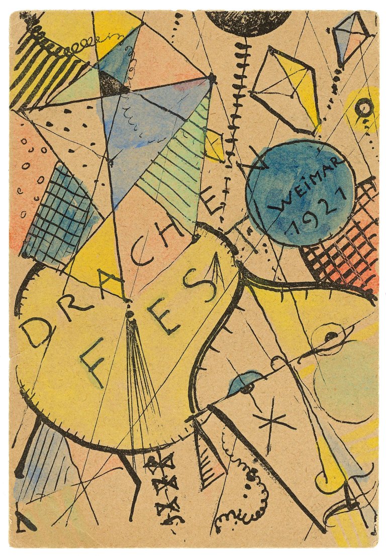 Auf diesem Bild ist das folgende Kunstwerk zu sehen: Oskar Schlemmer. „Drachen Fest Weimar 1921“. 1921.