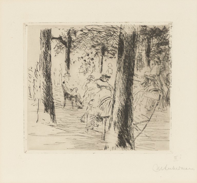 Auf diesem Bild ist das folgende Kunstwerk zu sehen: Max Liebermann. „Im Garten“. 1910.