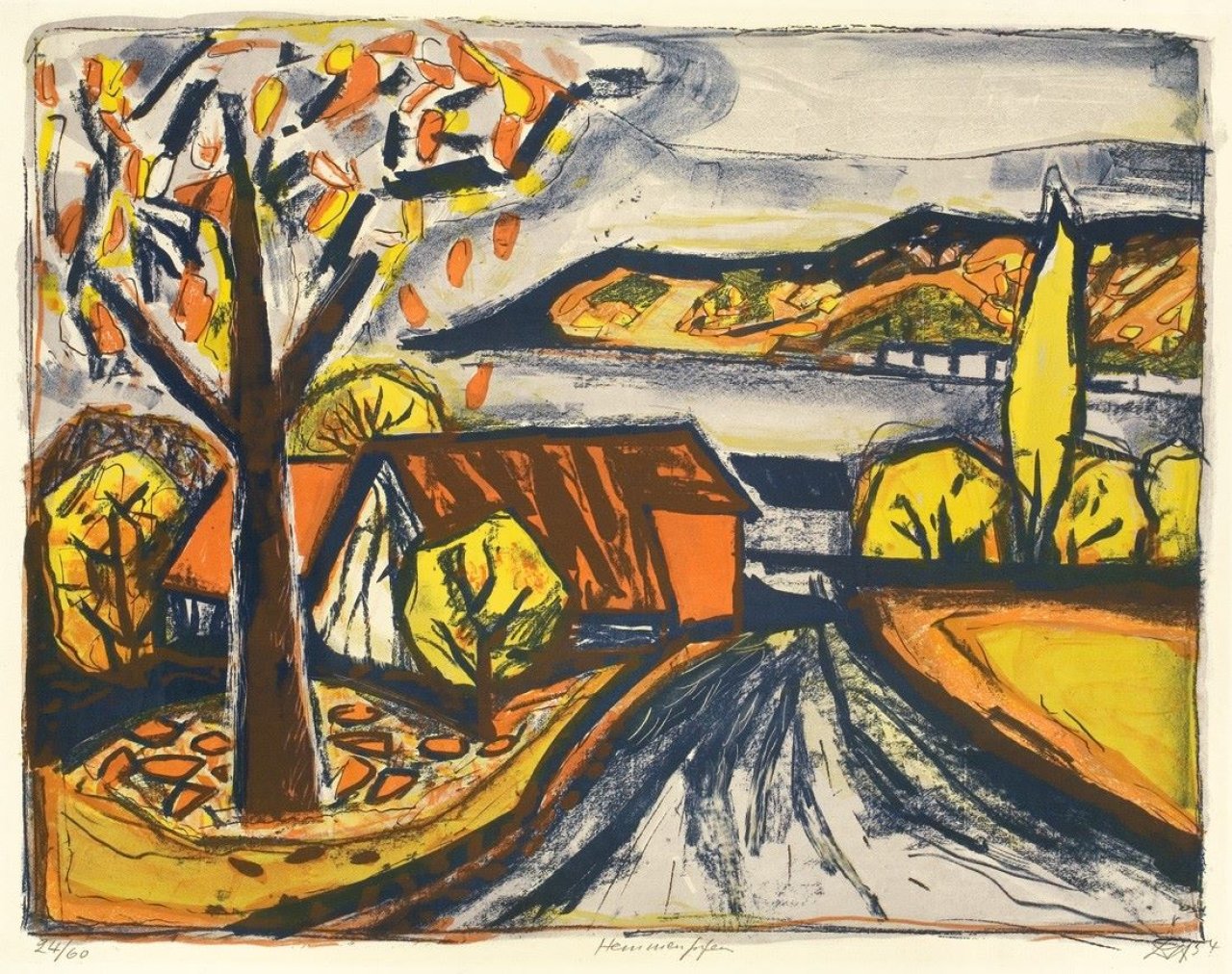 Auf diesem Bild ist das folgende Kunstwerk zu sehen: Otto Dix. „Hemmenhofen“. 1954.