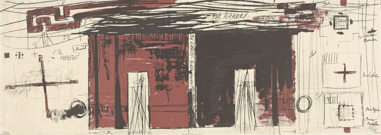 Auf diesem Bild ist das folgende Kunstwerk zu sehen: Per Kirkeby. „Backsteinskulptur für Recklinghausen“. 1994.