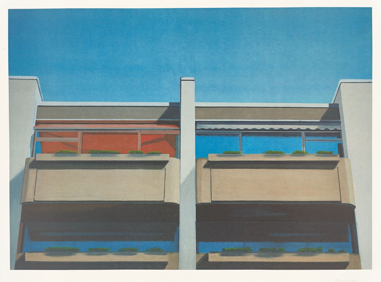 Auf diesem Bild ist das folgende Kunstwerk zu sehen: Eberhard Havekost. „Vier Kabinen“. 2000.