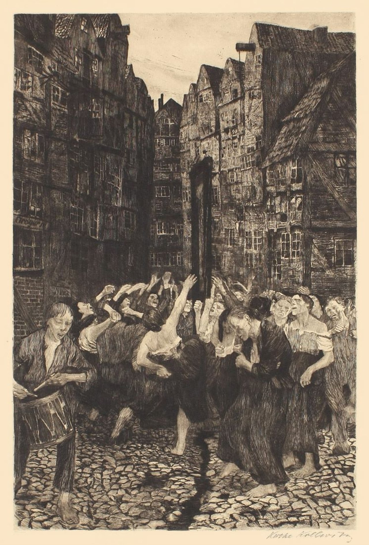 This picture shows the following artwork: Käthe Kollwitz. „Die Carmagnole“. 1901.