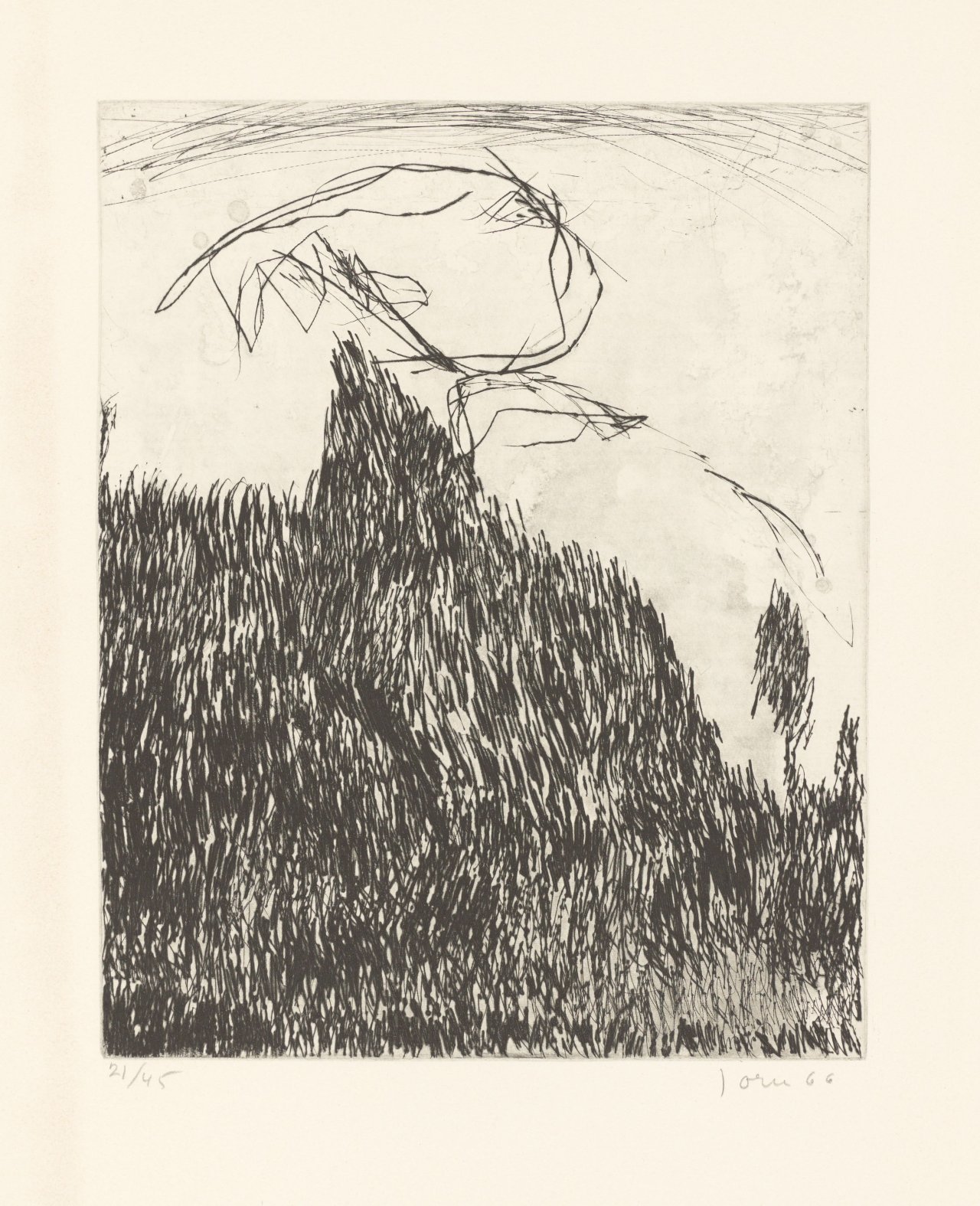 Auf diesem Bild ist das folgende Kunstwerk zu sehen: Asger Jorn. „Tourbillon détourné“ / „Terre terrible“. 1966.