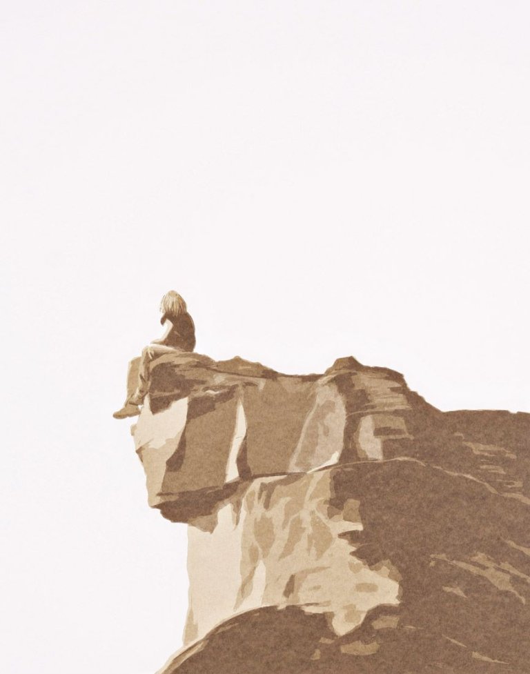 Auf diesem Bild ist das folgende Kunstwerk zu sehen: Tim Eitel. „Klippe“. 2004.