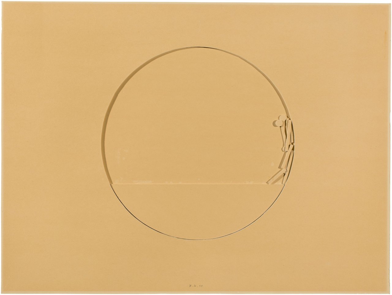 This picture shows the following artwork: Fritz Koenig. Paar am Kreisrand. 1990.