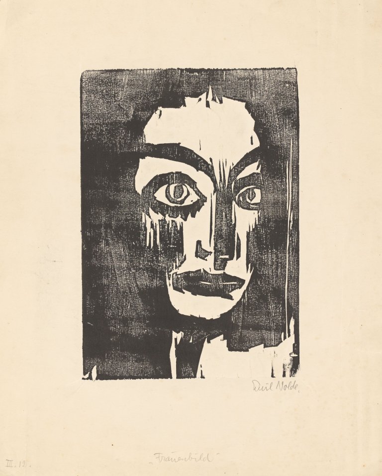 This picture shows the following artwork: Emil Nolde. ”Frauenbild”. 1917.
