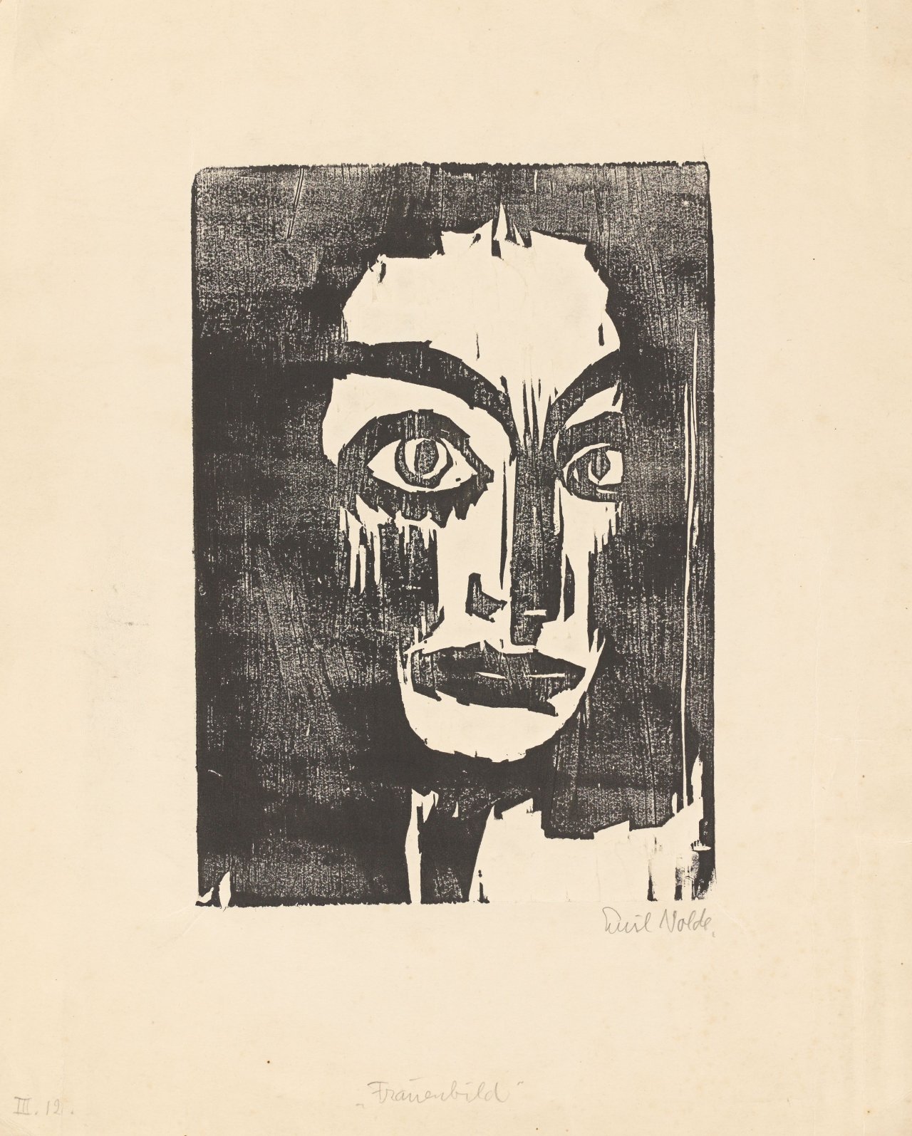 This picture shows the following artwork: Emil Nolde. ”Frauenbild”. 1917.