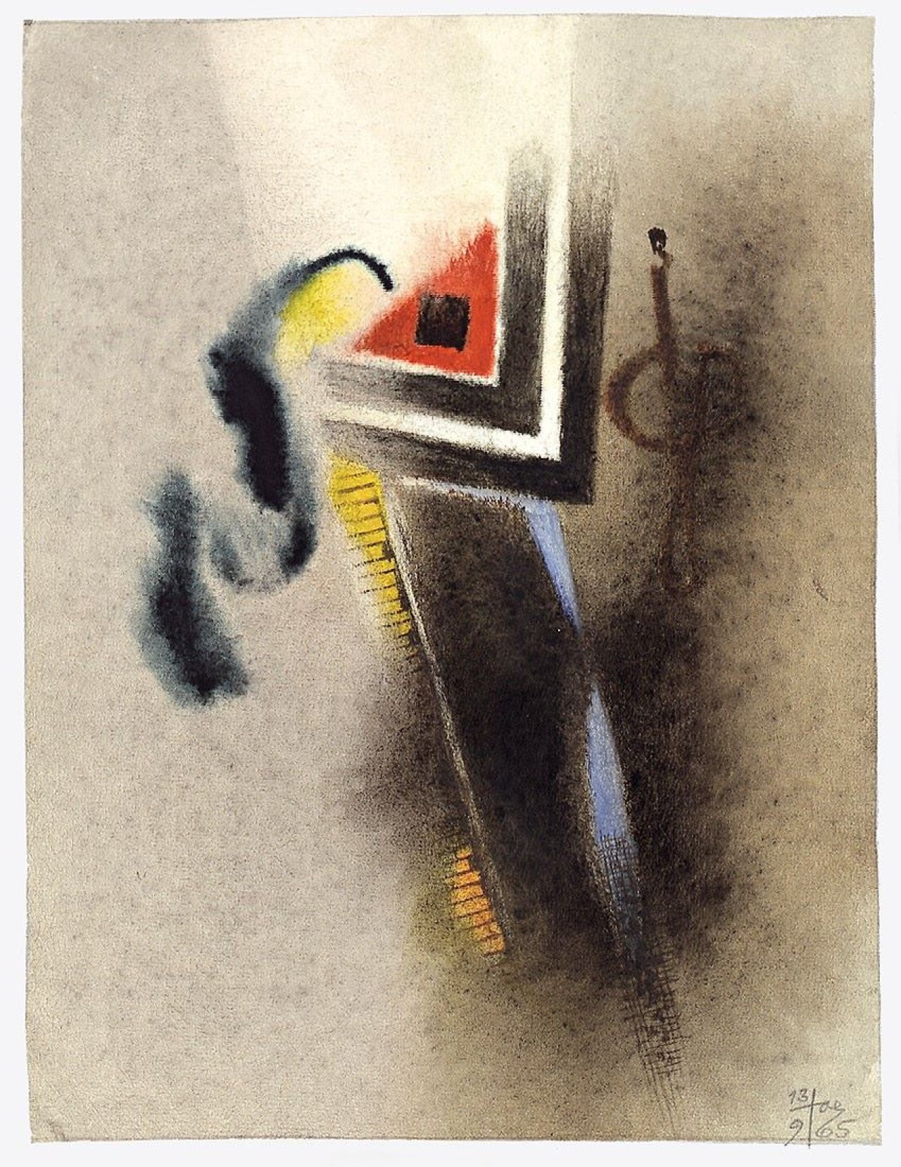 Auf diesem Bild ist das folgende Kunstwerk zu sehen: Hans Jaenisch. Ohne Titel (13/9/65). 1965.