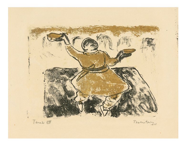 Auf diesem Bild ist das folgende Kunstwerk zu sehen: Max Pechstein. „Tanz VII“. 1910.