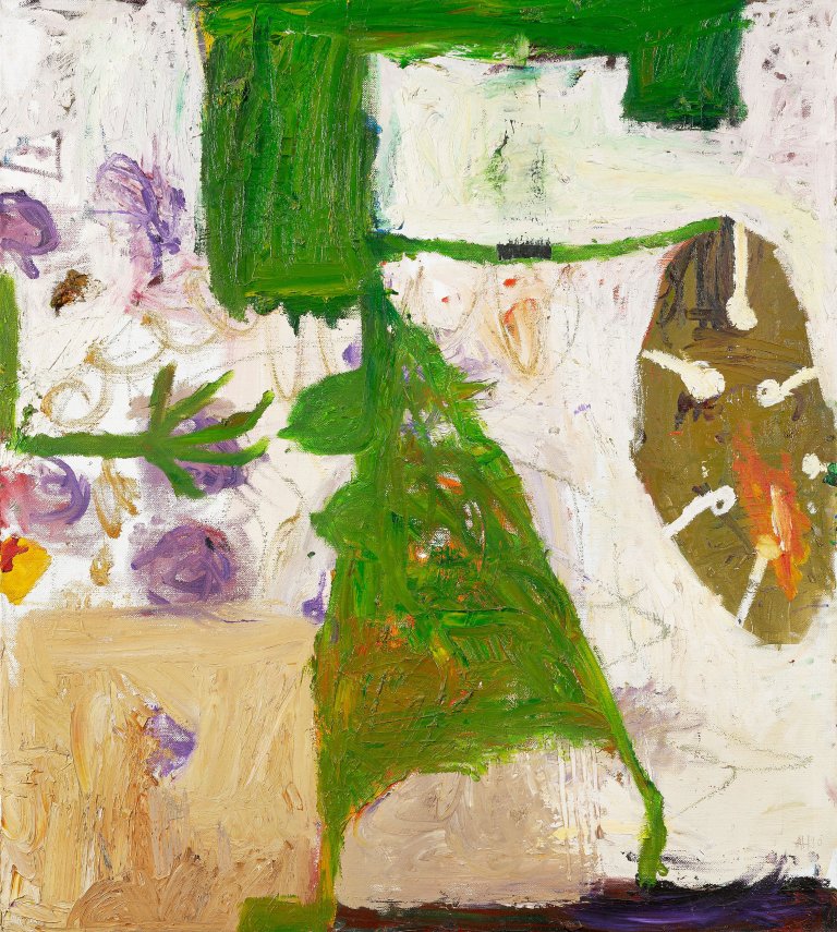 Auf diesem Bild ist das folgende Kunstwerk zu sehen: Anton Henning. „Portrait of A Girl In A Green Dress“. 1990.