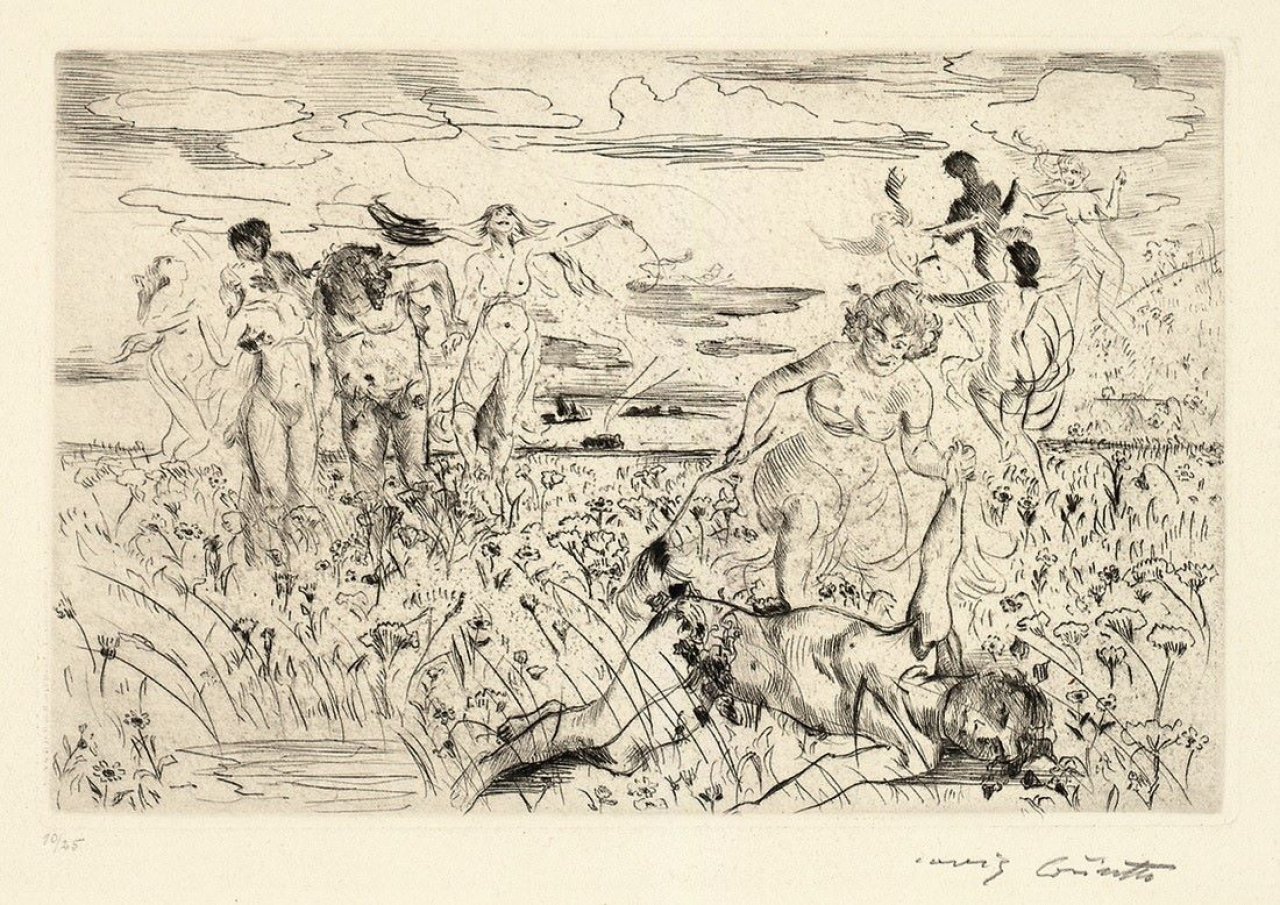 Auf diesem Bild ist das folgende Kunstwerk zu sehen: Lovis Corinth. „Bacchanale“. 1914.