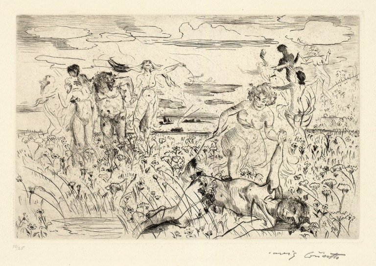 This picture shows the following artwork: Lovis Corinth. „Bacchanale“. 1914.