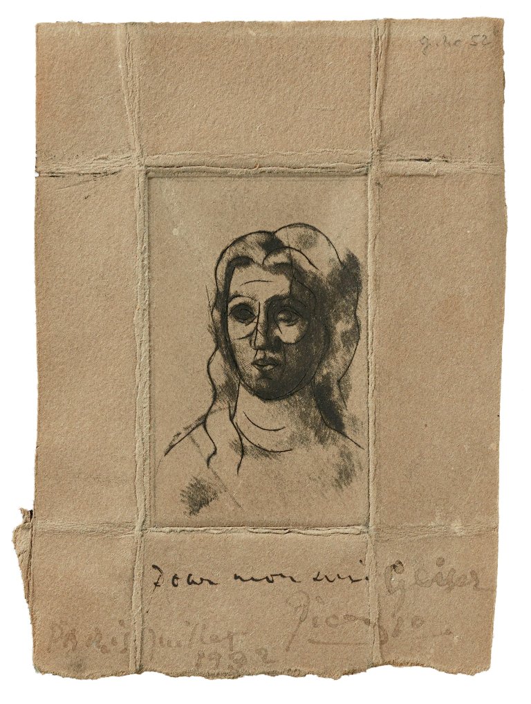 Auf diesem Bild ist das folgende Kunstwerk zu sehen: Pablo Picasso. „Tête de femme“. 1916.