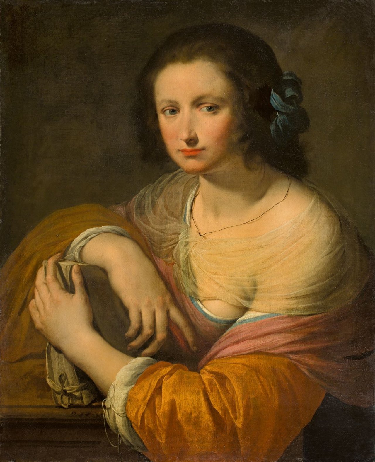 Catalog image of Bildnis einer Frau mit Buch – Allegorie der Erkenntnis. Um 1640
