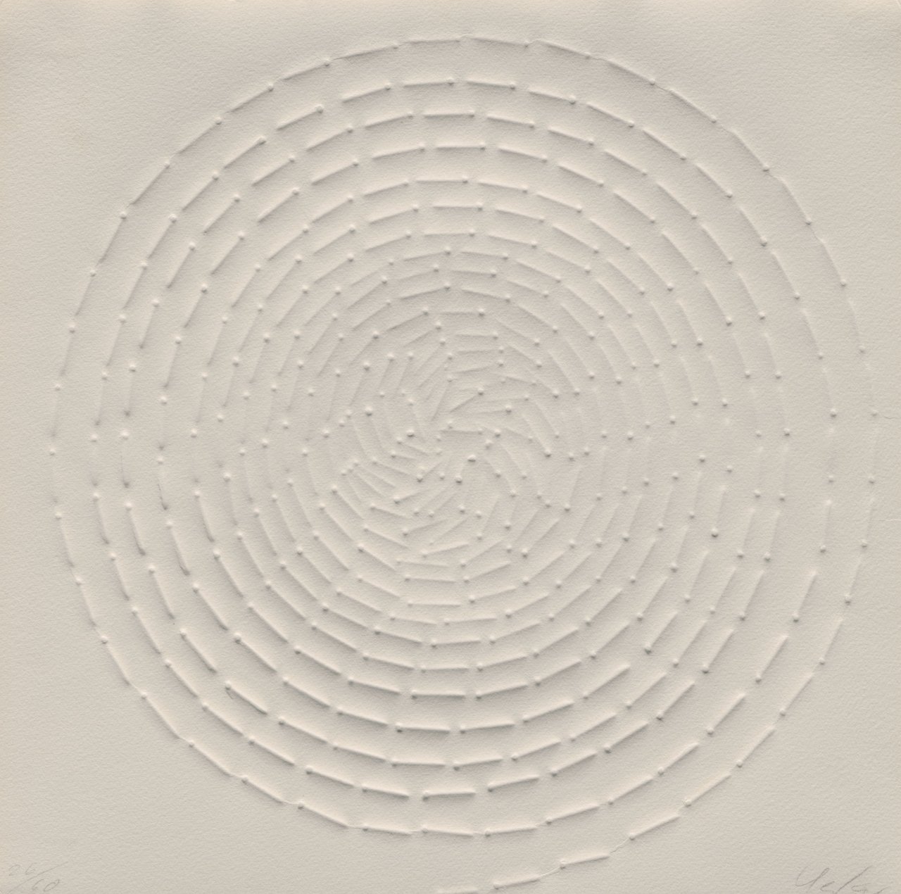 Auf diesem Bild ist das folgende Kunstwerk zu sehen: Günther Uecker. Ohne Titel. 1970er-Jahre.