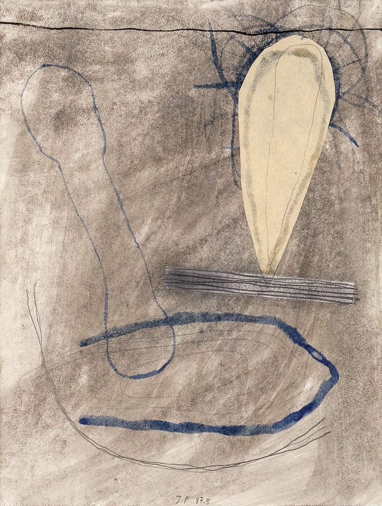 Auf diesem Bild ist das folgende Kunstwerk zu sehen: Jürgen Partenheimer. Ohne Titel (87.03). 1987.