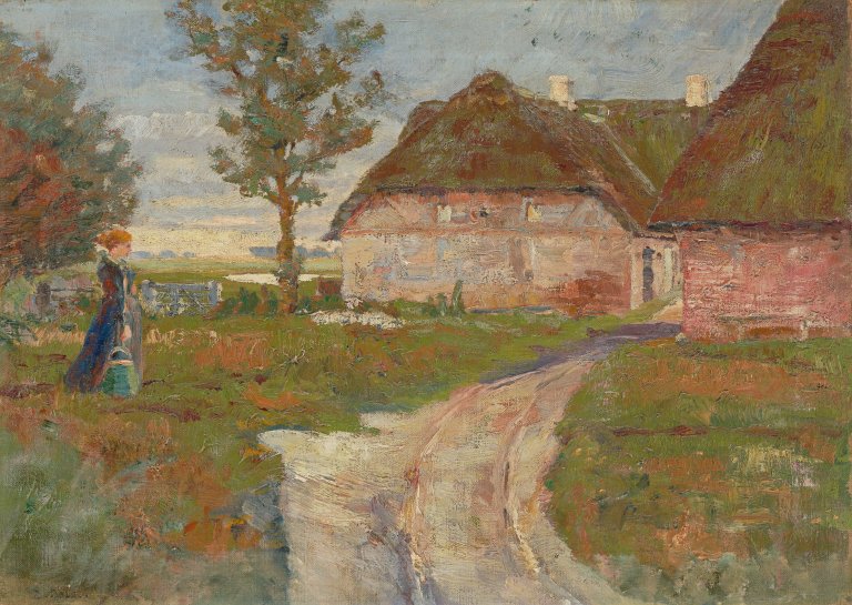 This picture shows the following artwork: Emil Nolde. ”Einfahrt zur Heimat”. 1898.