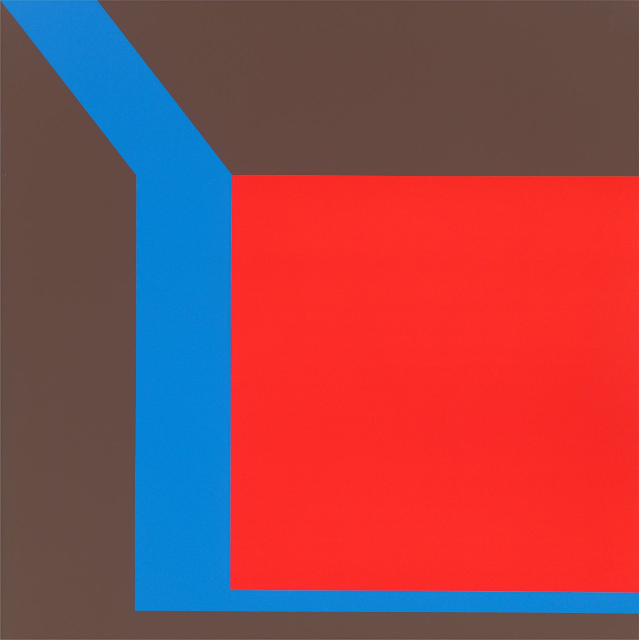 Auf diesem Bild ist das folgende Kunstwerk zu sehen: Georg Karl Pfahler. „braun/blau/rot“. 1970.