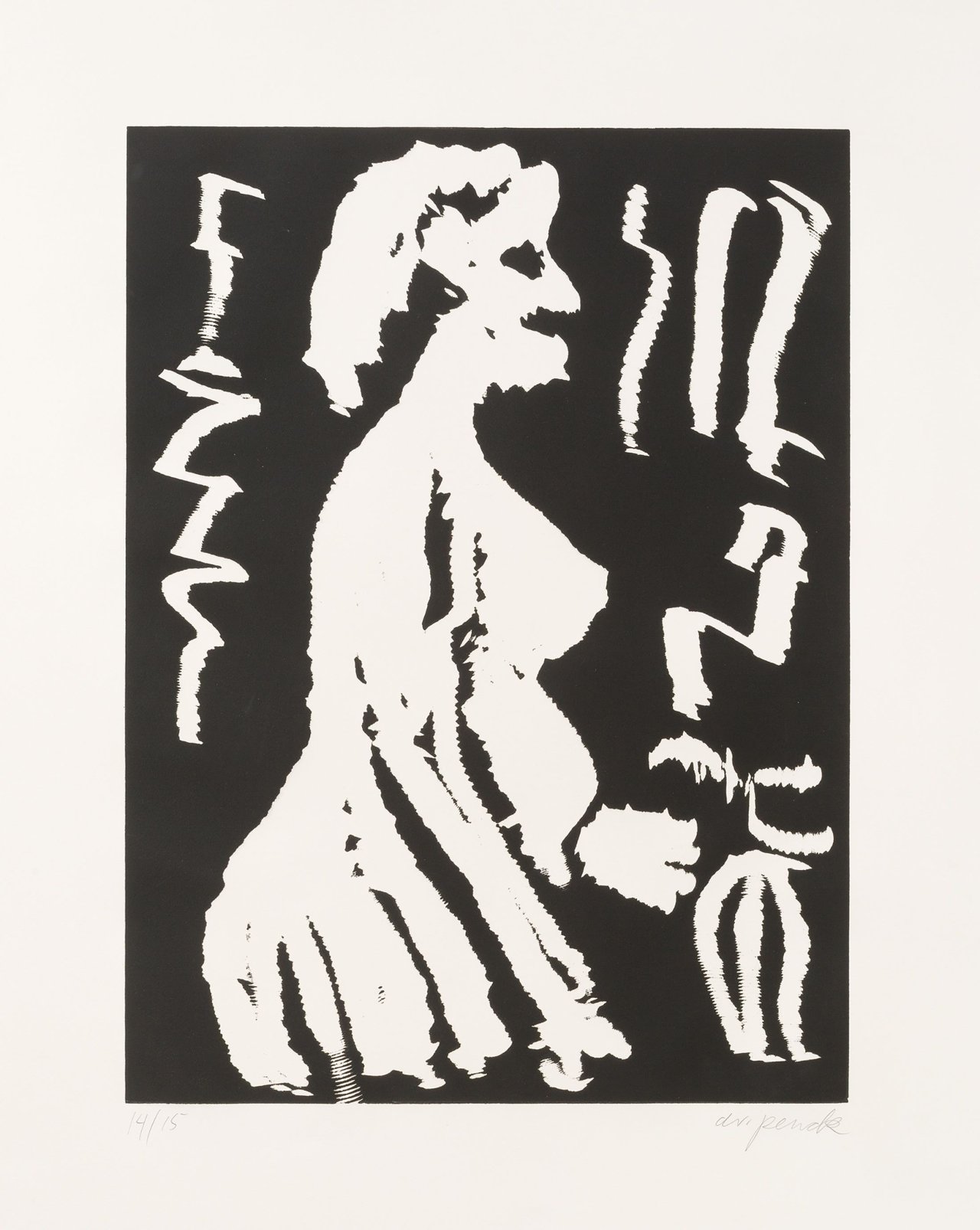 This picture shows the following artwork: A.R. Penck. Frau.