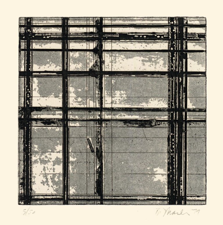 Auf diesem Bild ist das folgende Kunstwerk zu sehen: Brice Marden. Aus: „Tiles“. 1979.
