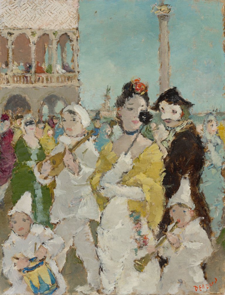 Auf diesem Bild ist das folgende Kunstwerk zu sehen: Dietz Edzard. Karneval in Venedig.