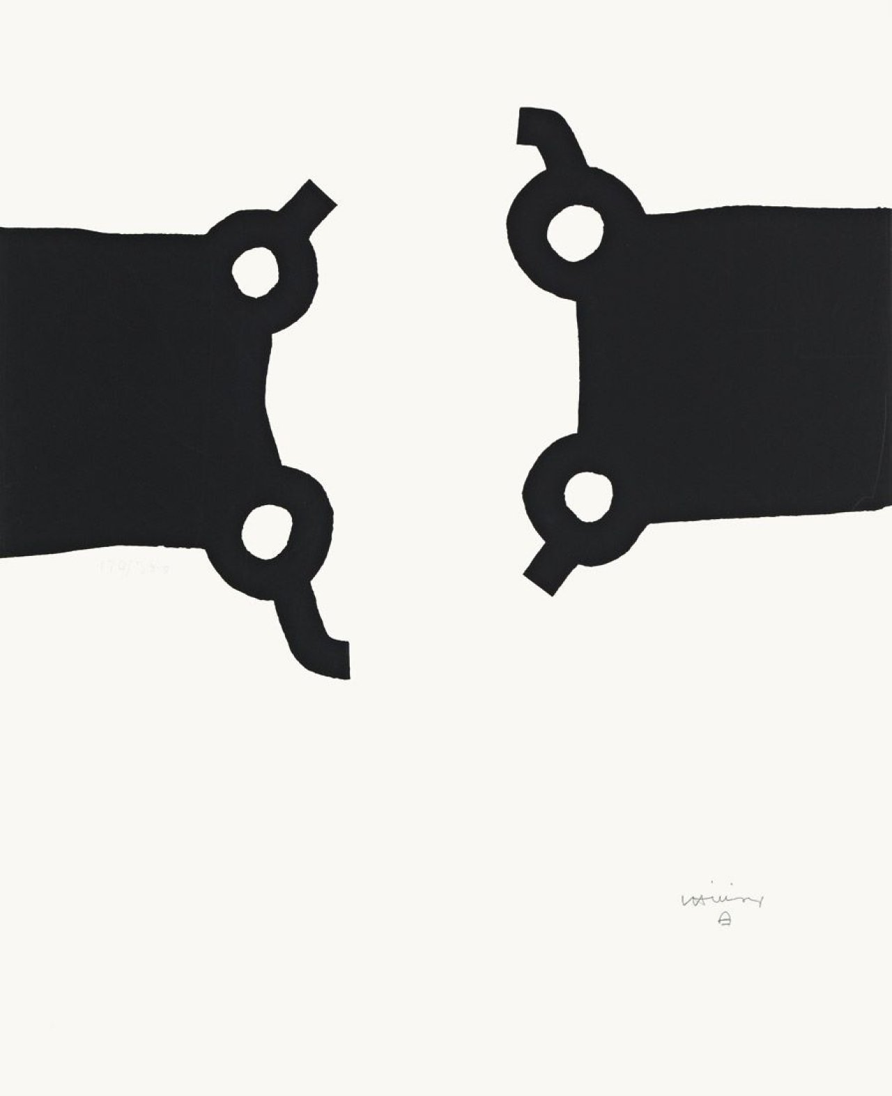 Auf diesem Bild ist das folgende Kunstwerk zu sehen: Eduardo Chillida. „Olimpiada Séul“. 1988.