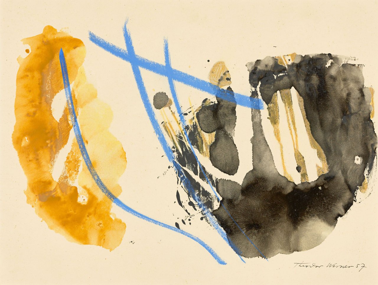 This picture shows the following artwork: Theodor Werner. Untitled. 1957.