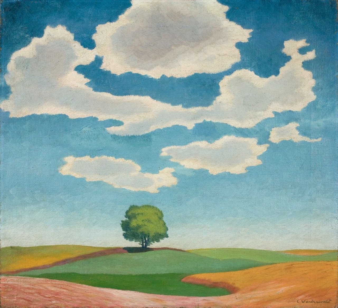 Auf diesem Bild ist das folgende Kunstwerk zu sehen: Gustav Wunderwald. „Sommerlandschaft“. 1920.