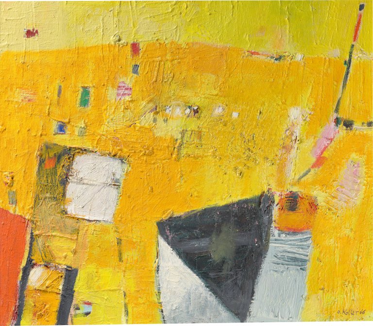 Auf diesem Bild ist das folgende Kunstwerk zu sehen: Oskar Koller. „Gelbes Bild“. 1966.