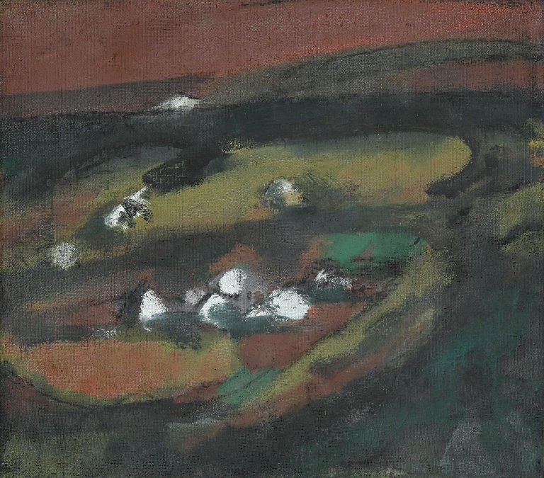 Auf diesem Bild ist das folgende Kunstwerk zu sehen: Bernd Koberling. Ohne Titel (Sumpfbild). 1976.