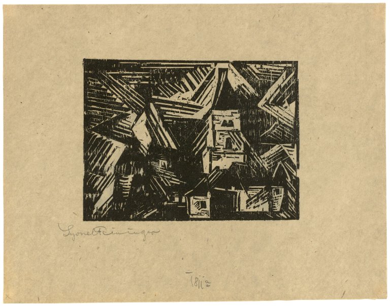 Auf diesem Bild ist das folgende Kunstwerk zu sehen: Lyonel Feininger. „Schlosskirche“. 1918.