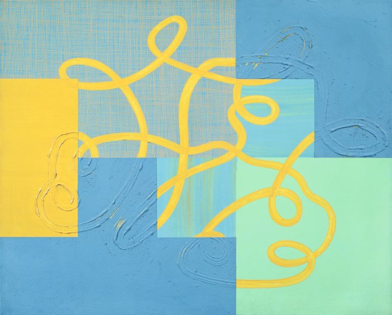 Auf diesem Bild ist das folgende Kunstwerk zu sehen: Bernard Frize. „Gaylord Hauser No. 2“. 1988.