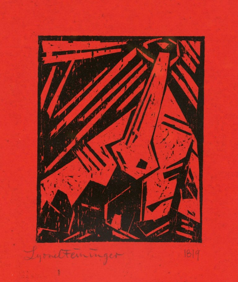 Auf diesem Bild ist das folgende Kunstwerk zu sehen: Lyonel Feininger. „Kirche (mit schiefem Turm)“. 1918.