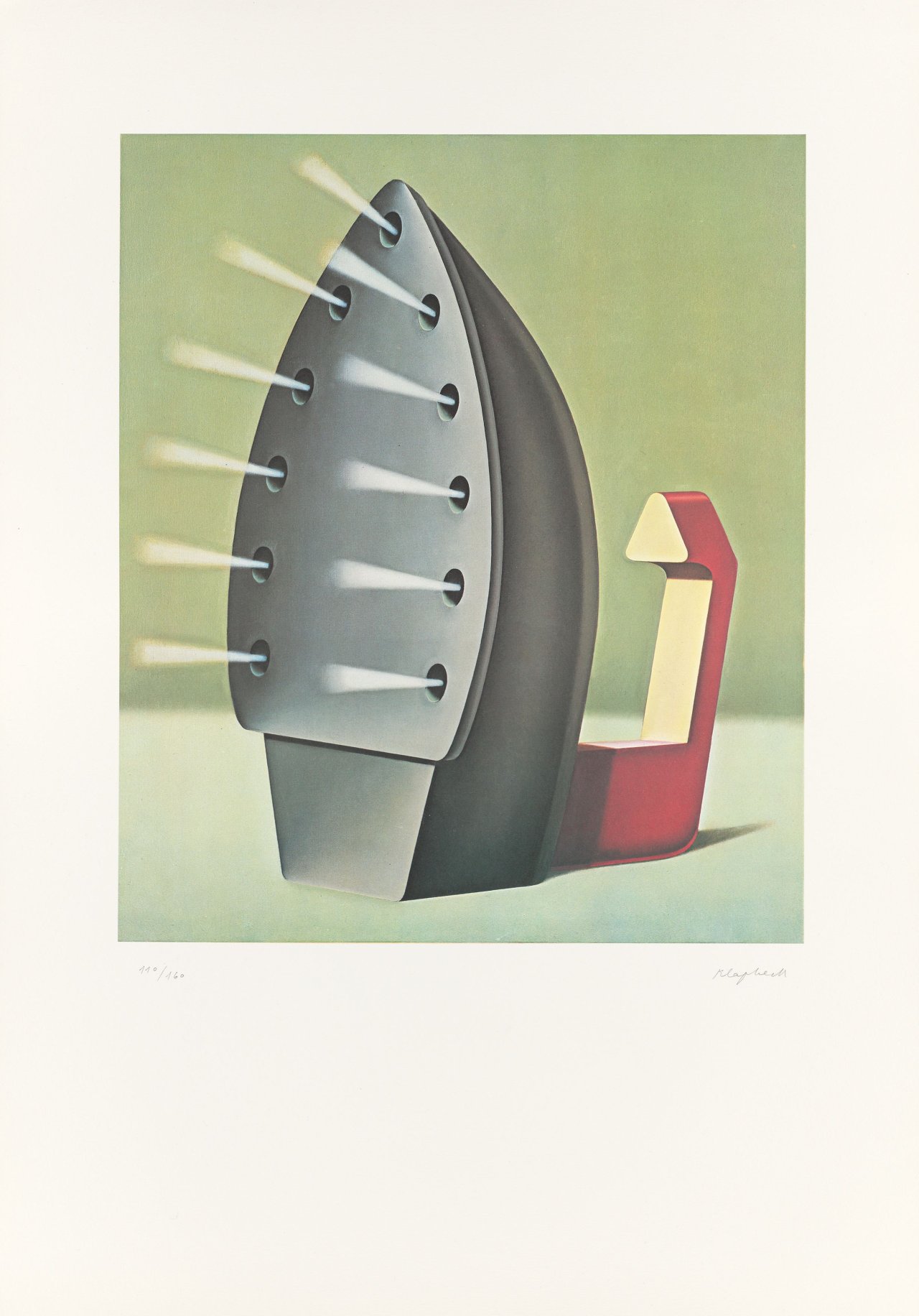 This picture shows the following artwork: Konrad Klapheck. Iron (Dragon du Foyer). 1980.