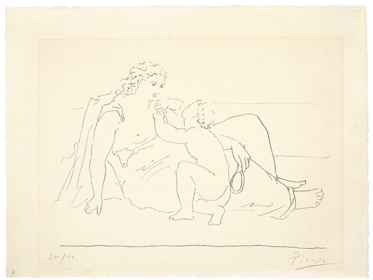 This picture shows the following artwork: Pablo Picasso. „Femme et enfant“. 1923.