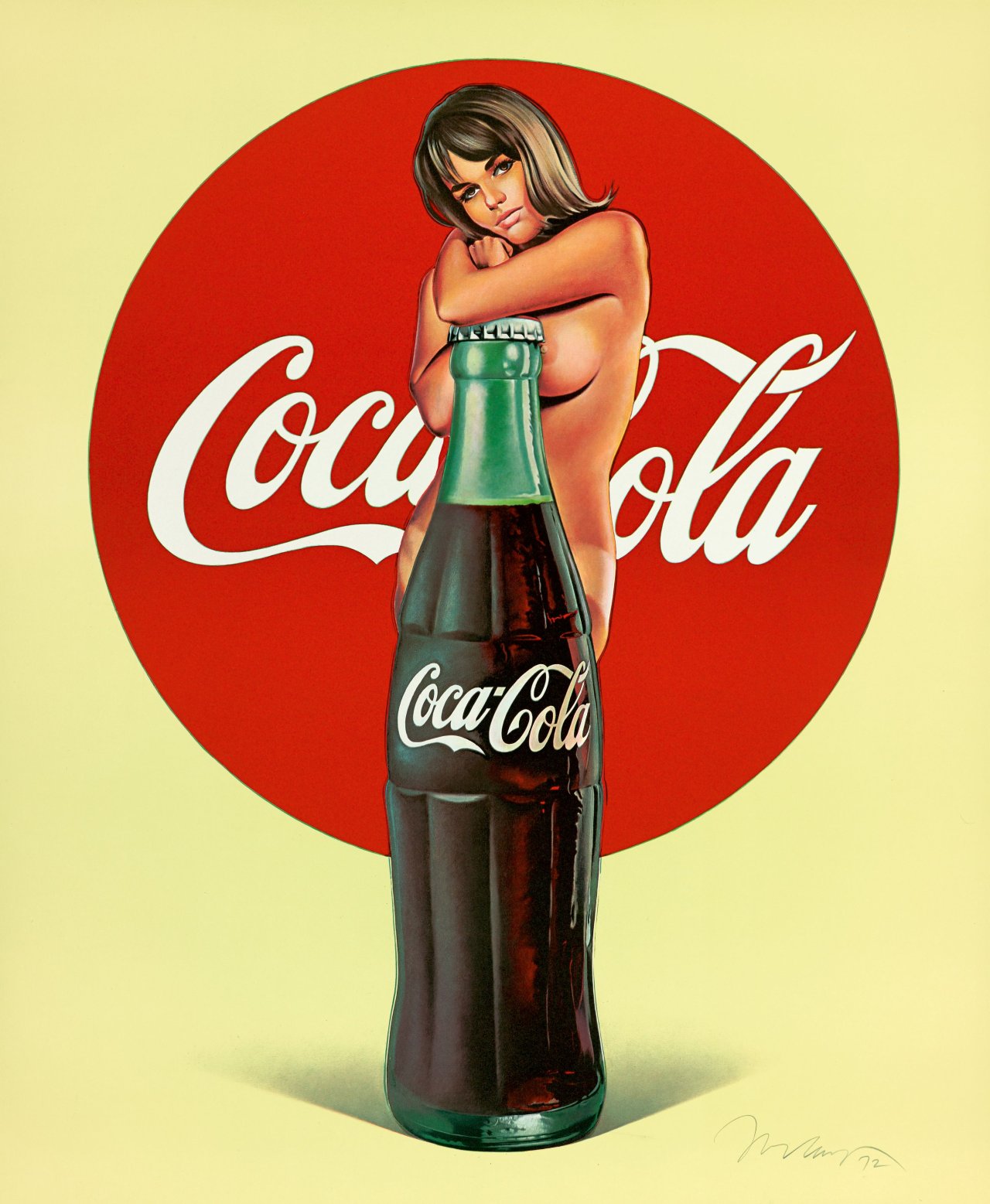 Auf diesem Bild ist das folgende Kunstwerk zu sehen: Mel Ramos. „A.C. Annie“ / „Lola Cola“ / „Della Monty“ / „Tobacco Red“. 1971/1972.