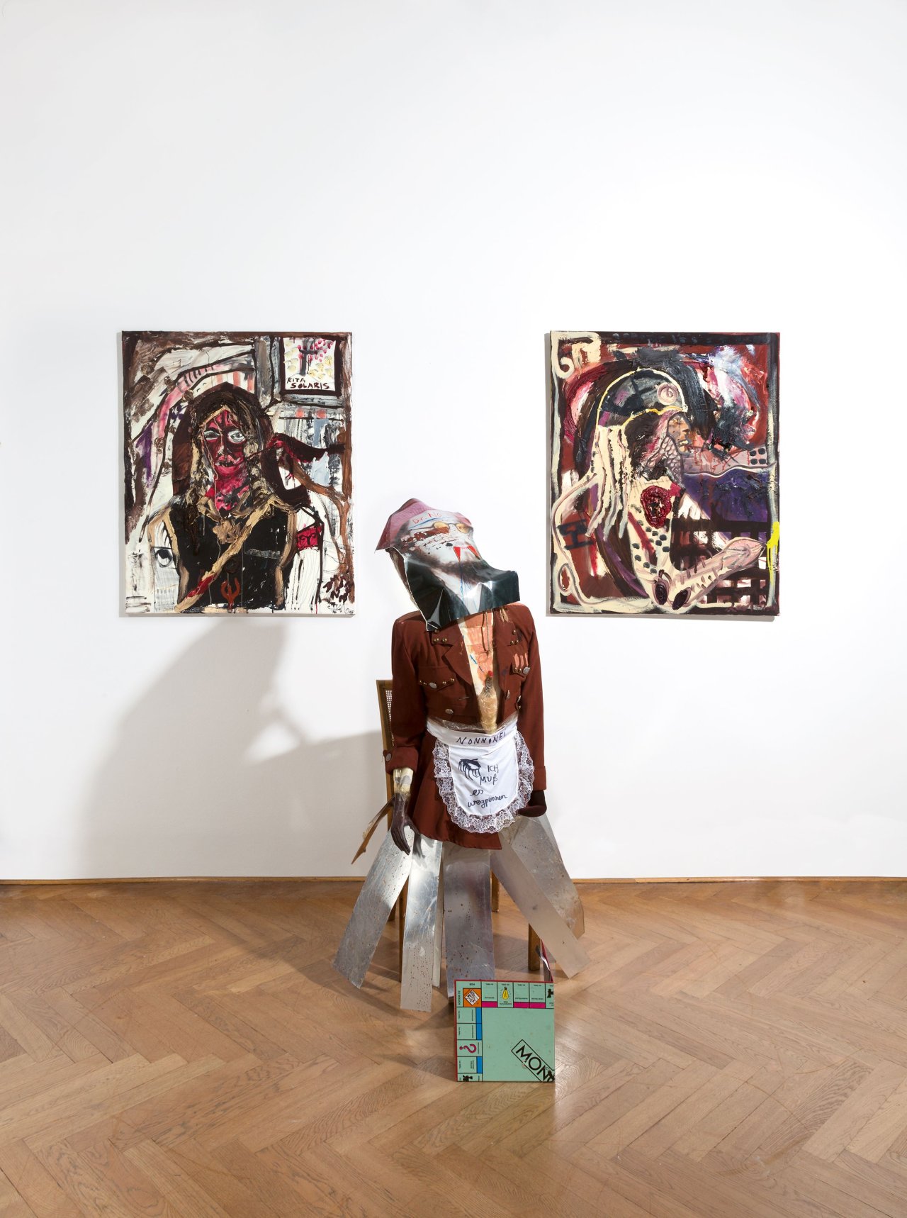This picture shows the following artwork: Jonathan Meese. „Dr. Monopoly Mann (Vampir mit Hundepimmel)“. 2002.