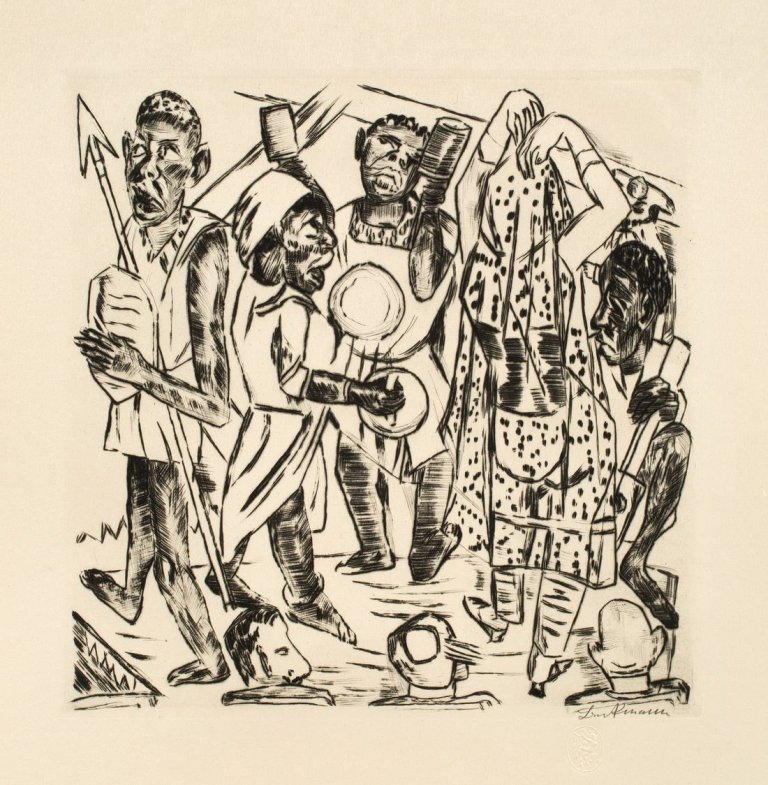 Auf diesem Bild ist das folgende Kunstwerk zu sehen: Max Beckmann. „Niggertanz“. 1921.