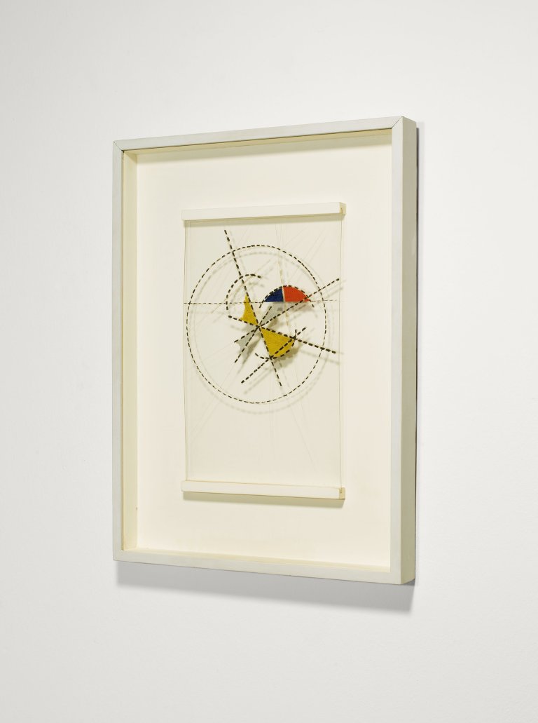Auf diesem Bild ist das folgende Kunstwerk zu sehen: László Moholy-Nagy. Expressionist Composition. 1946.