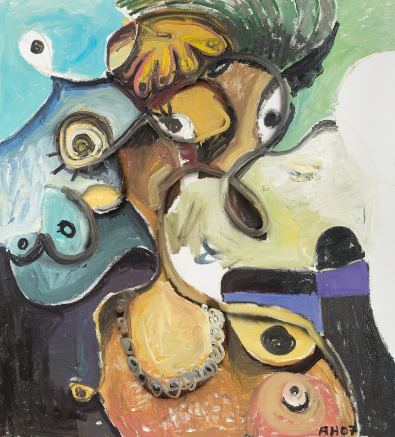 Auf diesem Bild ist das folgende Kunstwerk zu sehen: Anton Henning. „Portrait Nr. 180“. 2007.