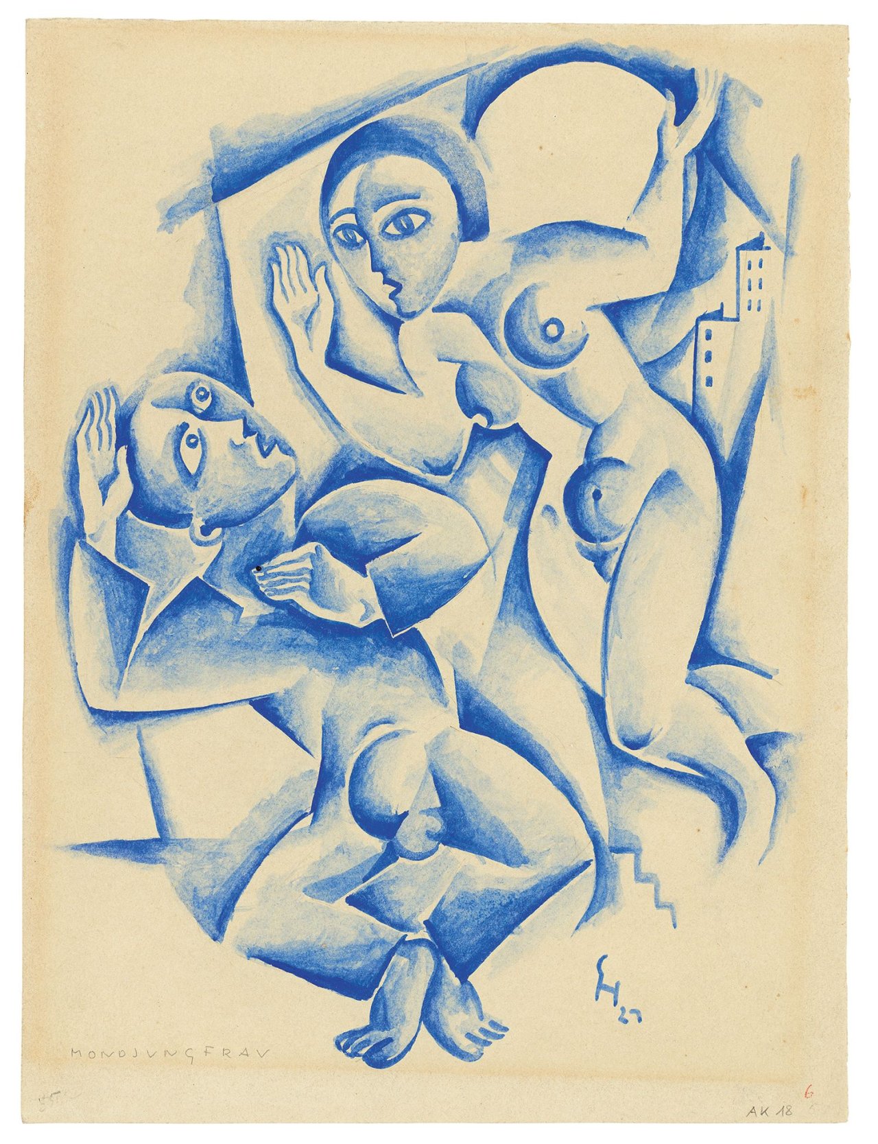Auf diesem Bild ist das folgende Kunstwerk zu sehen: Carry Hauser. „Mondjungfrau“. 1921.