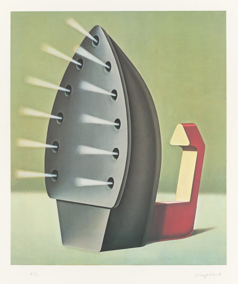 This picture shows the following artwork: Konrad Klapheck. Iron (Dragon du Foyer).