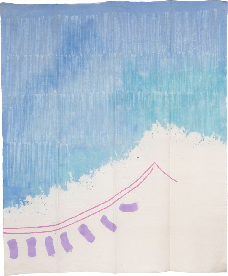 Auf diesem Bild ist das folgende Kunstwerk zu sehen: Giorgio Griffa. Ohne Titel. 1996.
