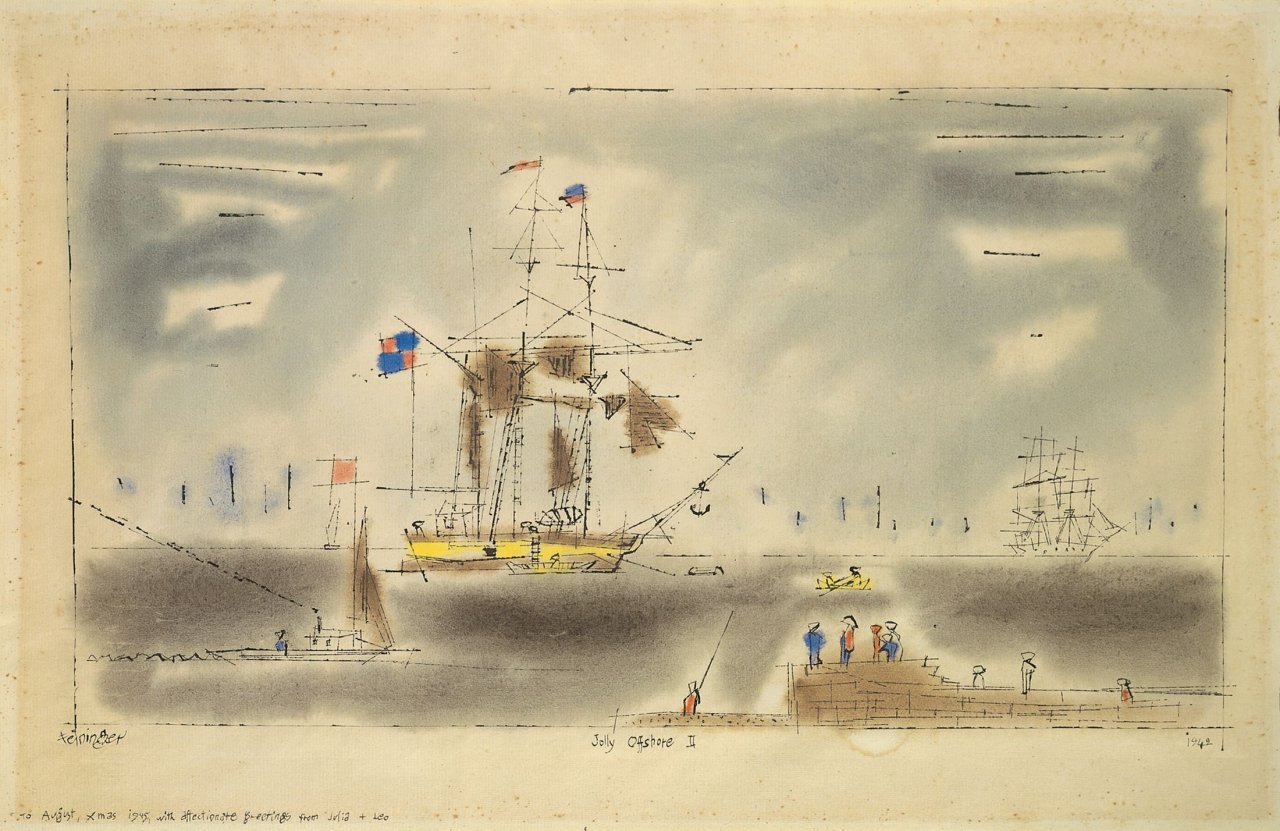 This picture shows the following artwork: Lyonel Feininger. „Jolly Offshore II“. 1942.