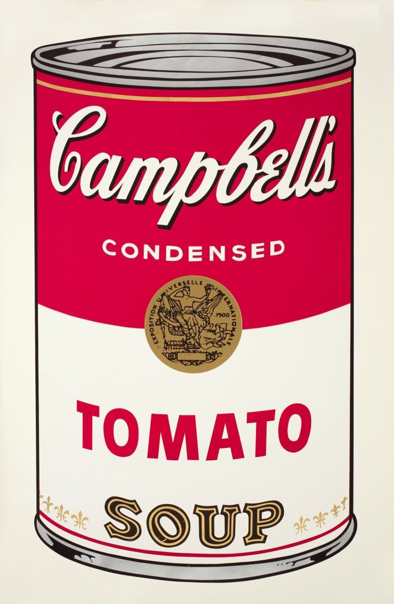 This picture shows the following artwork: Andy Warhol. „Campbell's Soup I“ (tomato). 1968.