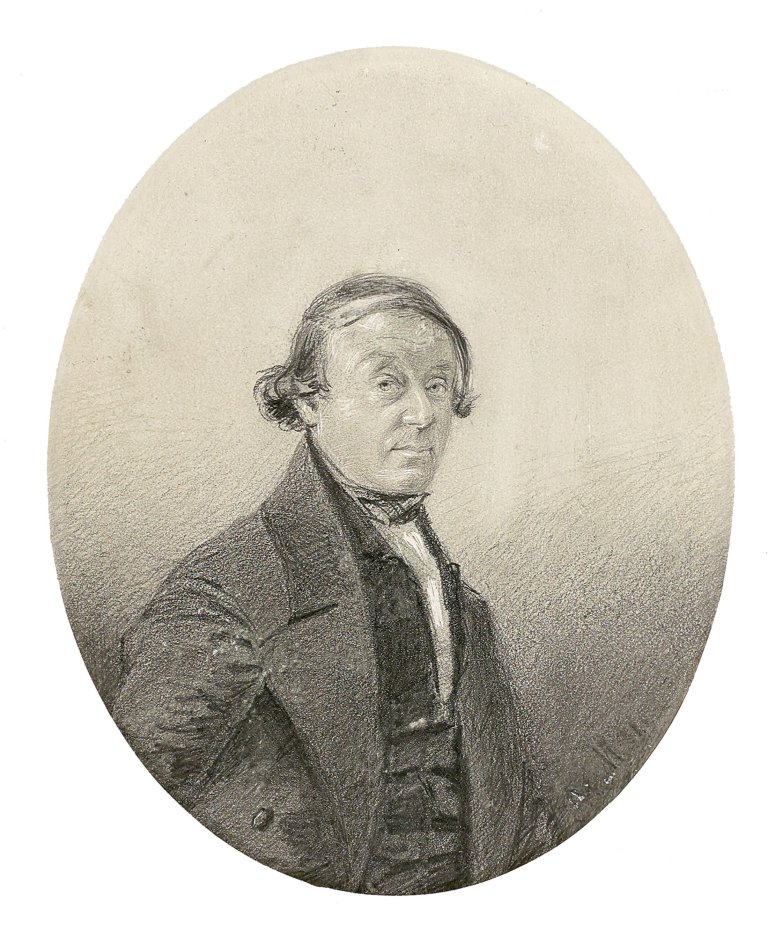 Auf diesem Bild ist das folgende Kunstwerk zu sehen: Adolph Menzel. Portrait Eduard Heinrich Kamke (1806–1866). 1851.