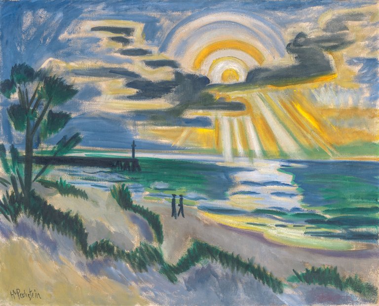 Auf diesem Bild ist das folgende Kunstwerk zu sehen: Max Pechstein. „Kalter Nachmittag“ (Leba). 1921.