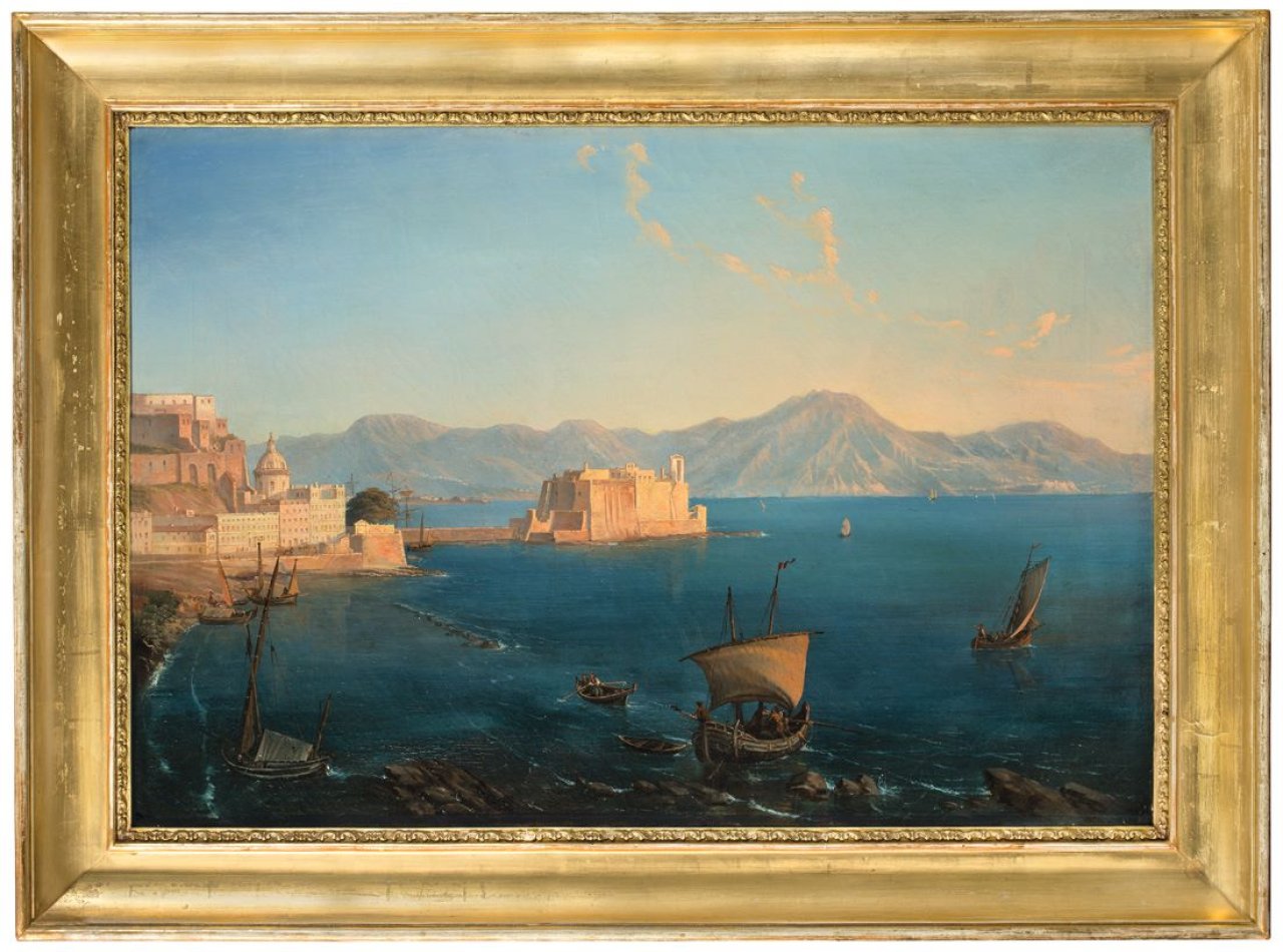 Auf diesem Bild ist das folgende Kunstwerk zu sehen: Carl Wilhelm Götzloff. „Castel dell'Ovo“. 1846.